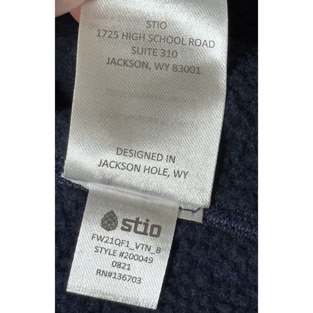 NEW STIO Wilcox Fleece Sweater Full Zip Jacket Men’s Large Mountain Shadow - Picture 9 of 10